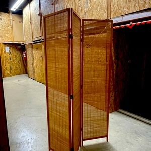 Bamboo folding room divider